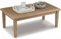 Signature Design by Ashley Gerianne Outdoor Coffee Table, Eucalyptus Wood With 5‑Step Protective Finish & Slatted Top for Rain Shedding, Durable for Outside Patio Use, Brown