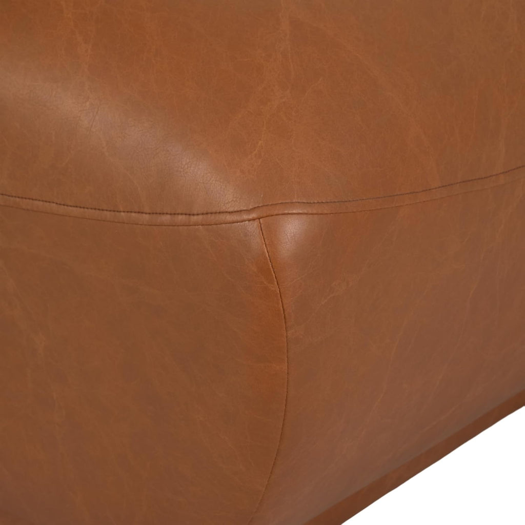 Sagebrook Home Brown Armless Accent Chair, Sturdy Wood Construction, Soft Non-Woven Fabric