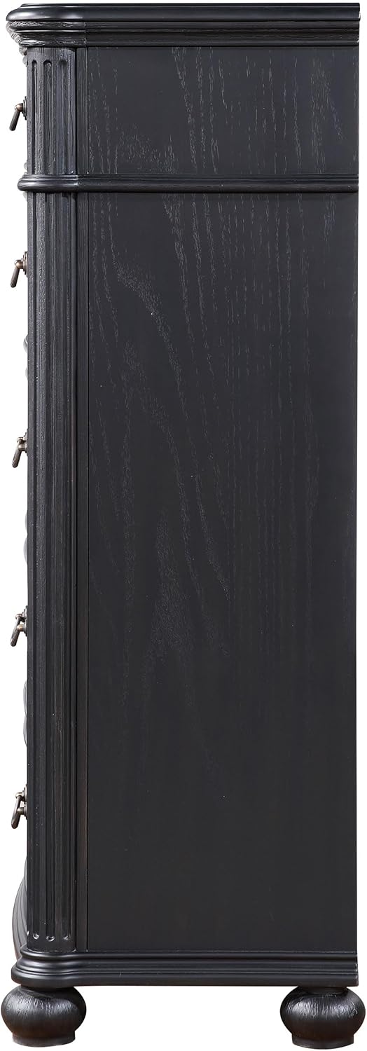 Coaster Home Furnishings Celina Traditional Wood 5-Drawer Bedroom Chest of Drawers Chiffonier Clothing Storage Cabinet Bedroom Armoire Tall Dresser Organizer Unit Black 224765