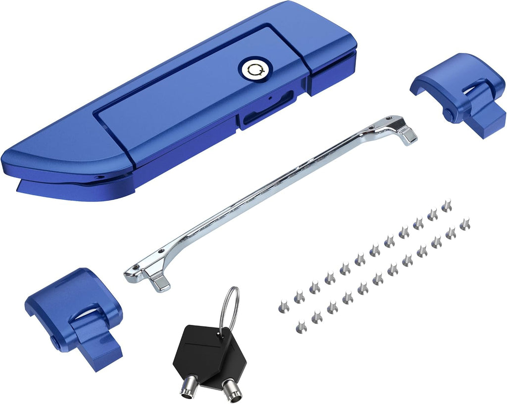 Tour Pack Latches,Tour Pack Trunk Lid Latch with Keys Fit for Harley Touring/Road King/Road Glide/Street Glide/Electra Glide/Ultra-Classic 2014+ Blue Max