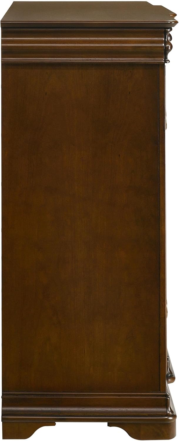 Coaster Home Furnishings - Garland - Wood - 11-Drawer Bedroom Dresser Cabinet with Two Hidden Drawers, Cedar-Lined Bottom Drawers and Traditional Style - Bedroom - Brown Cherry - 205303