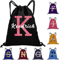 Custom Drawstring Backpack with Logo/Text Personalized Bulk Beach Draw String Bags for Small Business Swim Sport Camping Vacation Travelling Gym Men Women-50 PCS