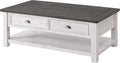 Martin Svensson Home Monterey Solid Wood Coffee Table White with Grey Top