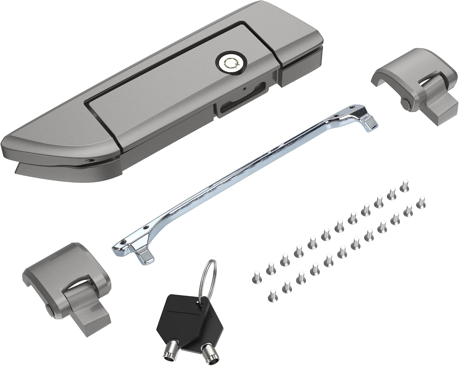 Tour Pack Latches Hinges Fit for Harley Touring Razor Chopped King Pak Road King Road Glide Street Glide Electra Glide 2014-2025 Billet Silver