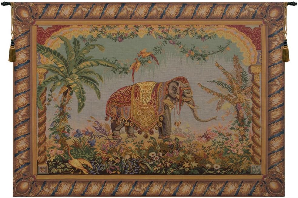 Charlotte Home Furnishings Inc. Offering of the Heart Large French Tapestry Wall Hanging, 41 x 58 Inch, Viscose Cotton and Polyester Blend Wall Art, Perfect For Home Decor And Wall Decor