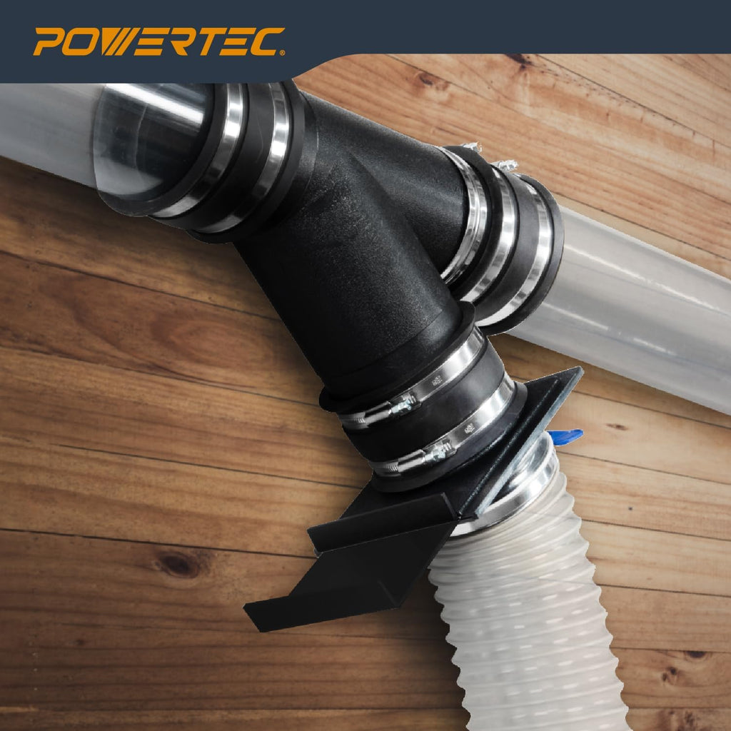 POWERTEC Clear PVC Pipe 6' x 36' Long, 4PK Rigid Plastic Tubing, Round Tube Compatible w/Dust Collection Fittings - Hose for Woodworking Tool, Dust Collection System or Cat Tree (70274-P4)