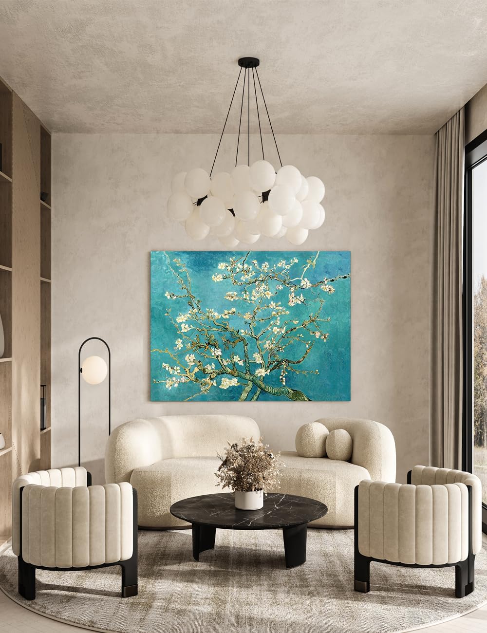 DECORARTS - Vincent Van Gogh Almond Blossom Tree Large Canvas Art Giclee Print Gallery Wrapped Wall Art For Living Room Decor 40x30, Made In USA