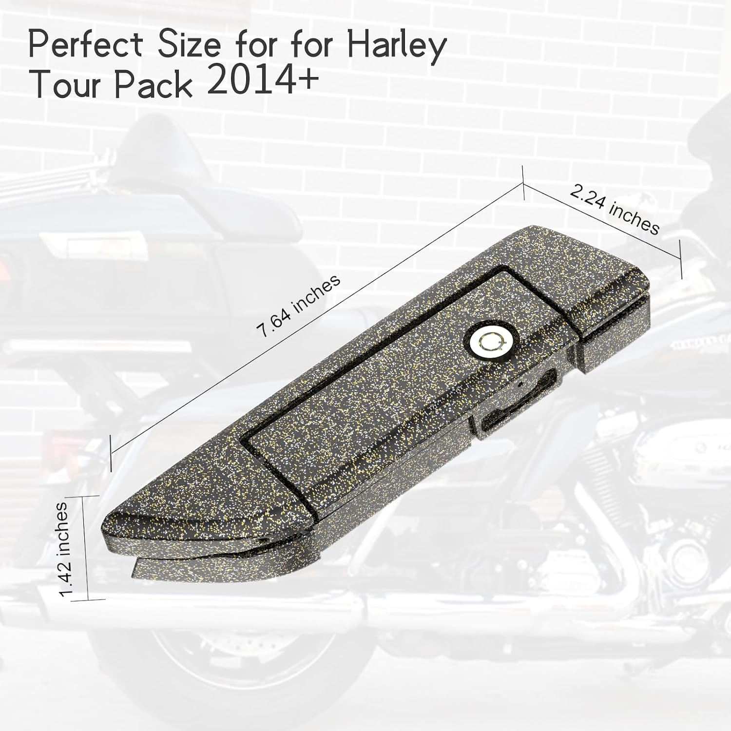Tour Pack Latches Hinges Fit for Harley Touring Razor Chopped King Pak Road King Road Glide Street Glide Electra Glide 2014-2025 Hard Candy Black Gold Flake
