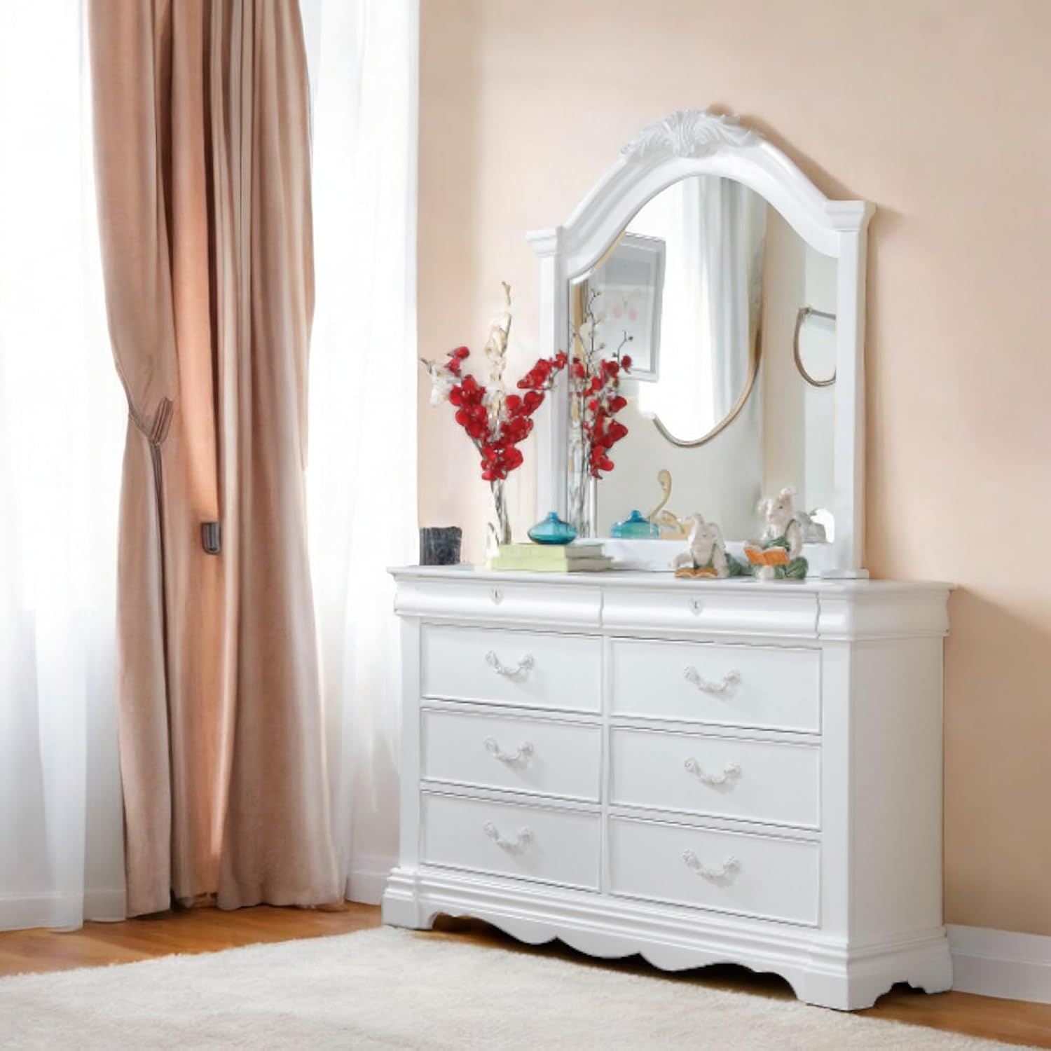 ACME Estrella Mirror - - White