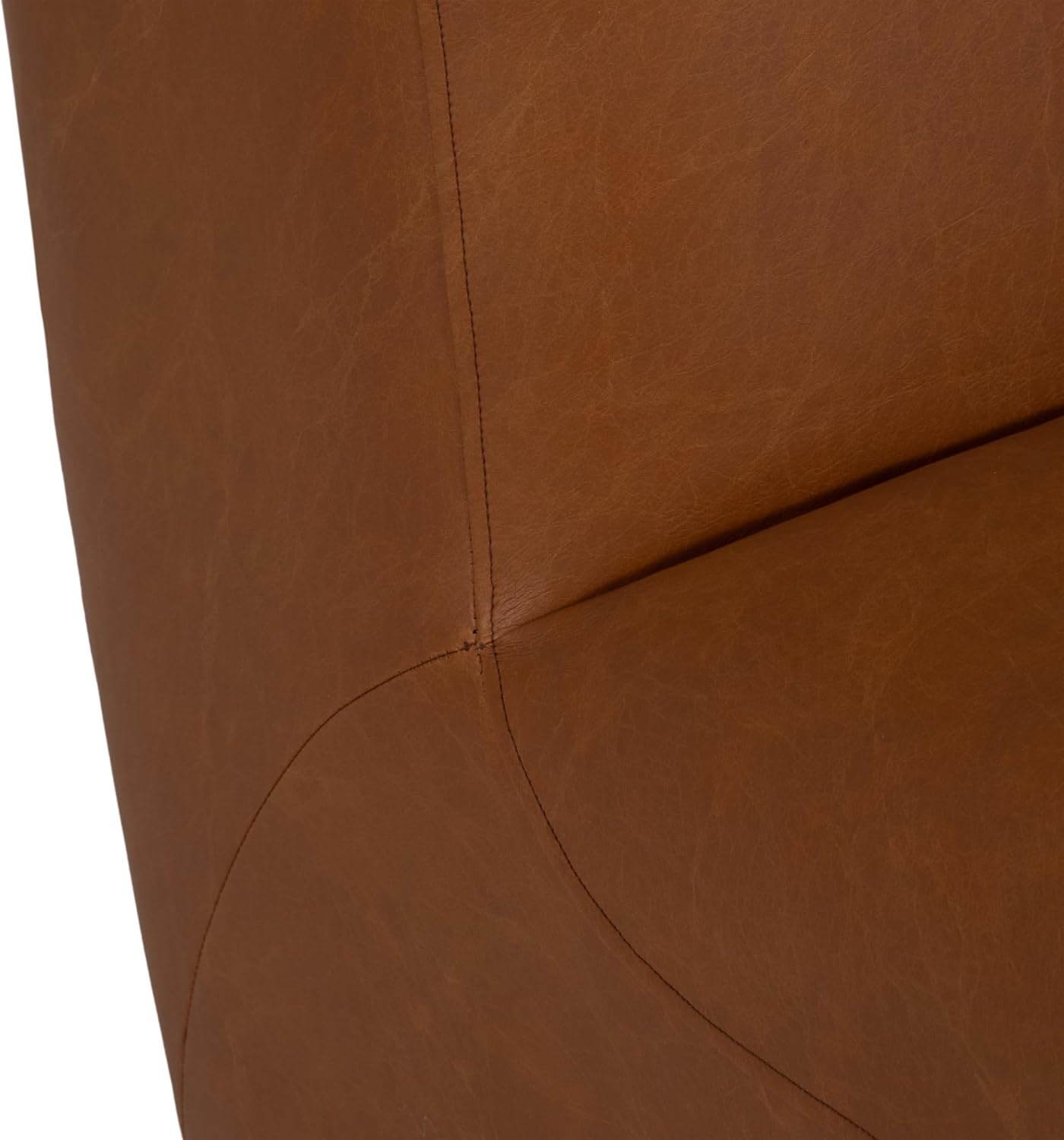Sagebrook Home Brown Armless Accent Chair, Sturdy Wood Construction, Soft Non-Woven Fabric