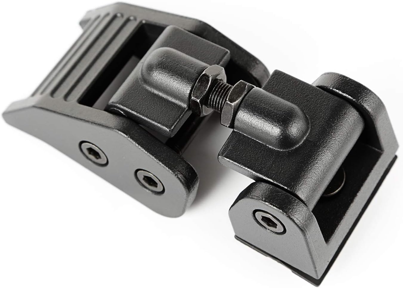 Rugged Ridge Hood Catch Kit for Jeep Wrangler JK - Fits 2007–2018 Wrangler JK - Heavy-Duty Design With Aluminum Construction - Non-Locking - Textured Black
