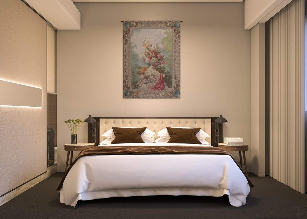 Charlotte Home Furnishings Inc. Bouquet Cornemuse French Tapestry Wall Hanging 58 X 44 Inch Viscose Cotton And Polyester Blend Wall Art Woven In France Perfect For Home Decor And Wall Decor