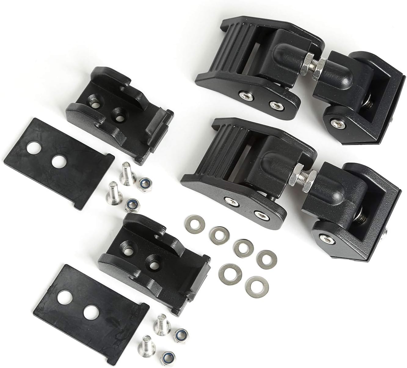 Rugged Ridge | Hood Catch Kit, Textured Black | 11210.18 | Fits 1997-2006 Jeep Wrangler TJ