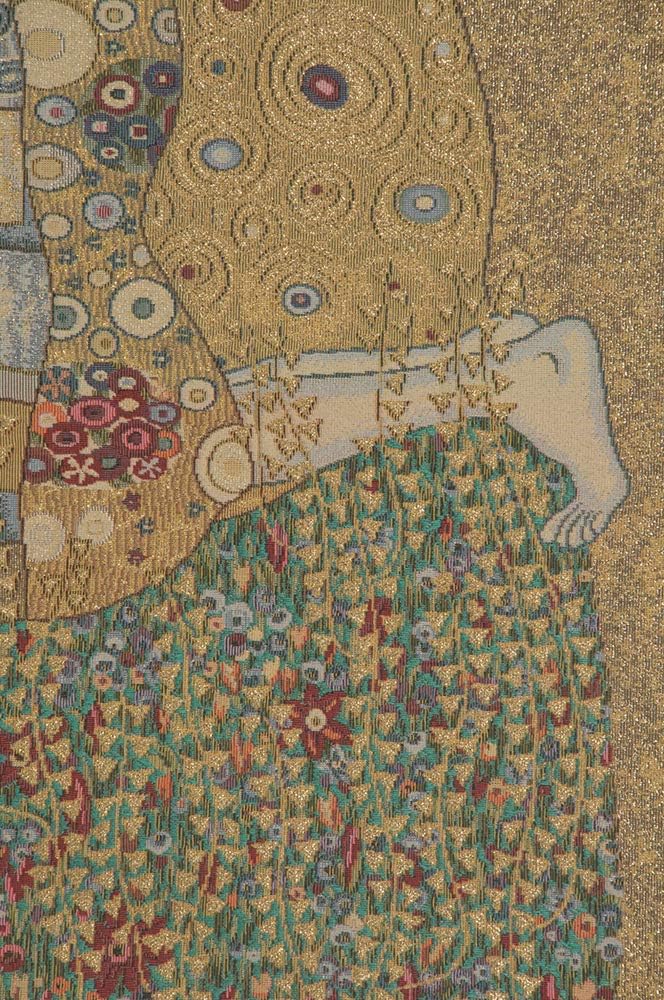 C Charlotte Home Furnishings Inc The Kiss European Tapestry Wall Hanging | Viscose Cotton and Polyester Blend Wall Art | 36 in. x 26 in | Home Decor Accents | Inspired by Gustav Klimt