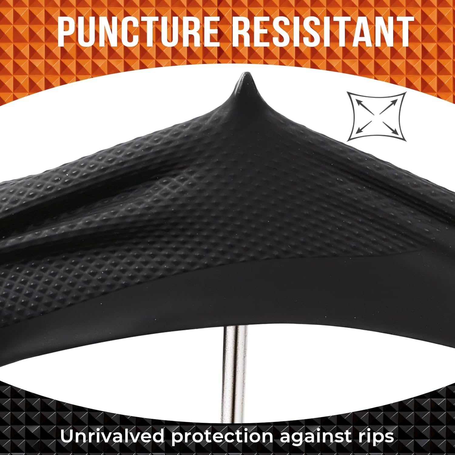 ANBOSON 10 Mil Nitrile Disposable Gloves Heavy Duty Mechanic Gloves Raised Diamond Texture Thick (Black of 1000, X-Large)