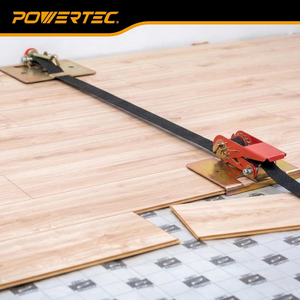POWERTEC 71102 Wood Flooring Strap Clamp w/ 13 Foot Nylon Strap (Pack of 6)