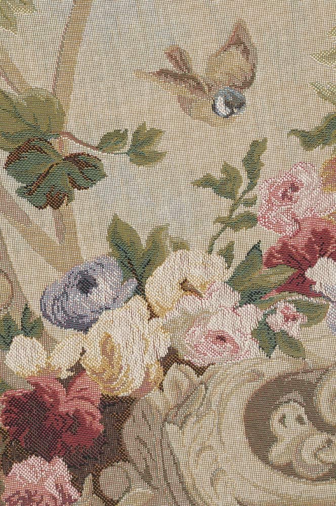 C Charlotte Home Furnishings Inc Beauvais Green Leaves No Border French Tapestry Wall Hanging | Viscose Cotton and Polyester Blend Wall Art | 30 in. x 50 in | Home Decor Accents
