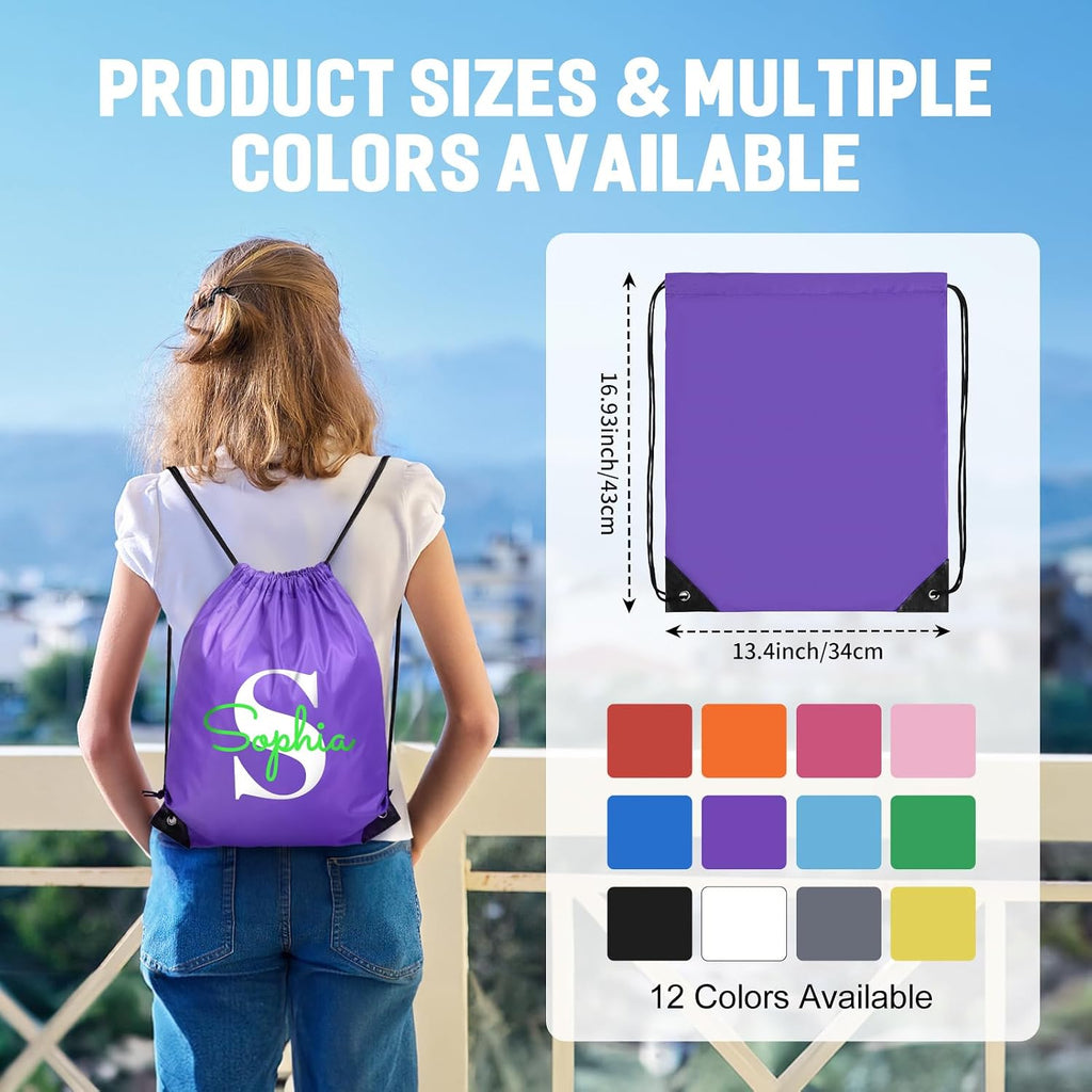 100 Pack Custom Drawstring Bags Bulk–Personalized LOGO/text Drawstring Backpack for Pet–Draw String Back Bag for Sport Travel Beach Party Business Activities(Dark gray)