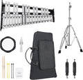 Happybuy 30-Note Glockenspiel Xylophone Bell Kit, Percussion Set with Mallets, Drum Sticks, Music Stand, 8' Practice Pad, Adjustable Stand, Carrying Bag, for Students & Adults