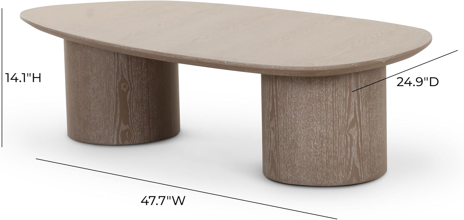 Tov Furniture Rhema Washed Ash Oblong Coffee Table