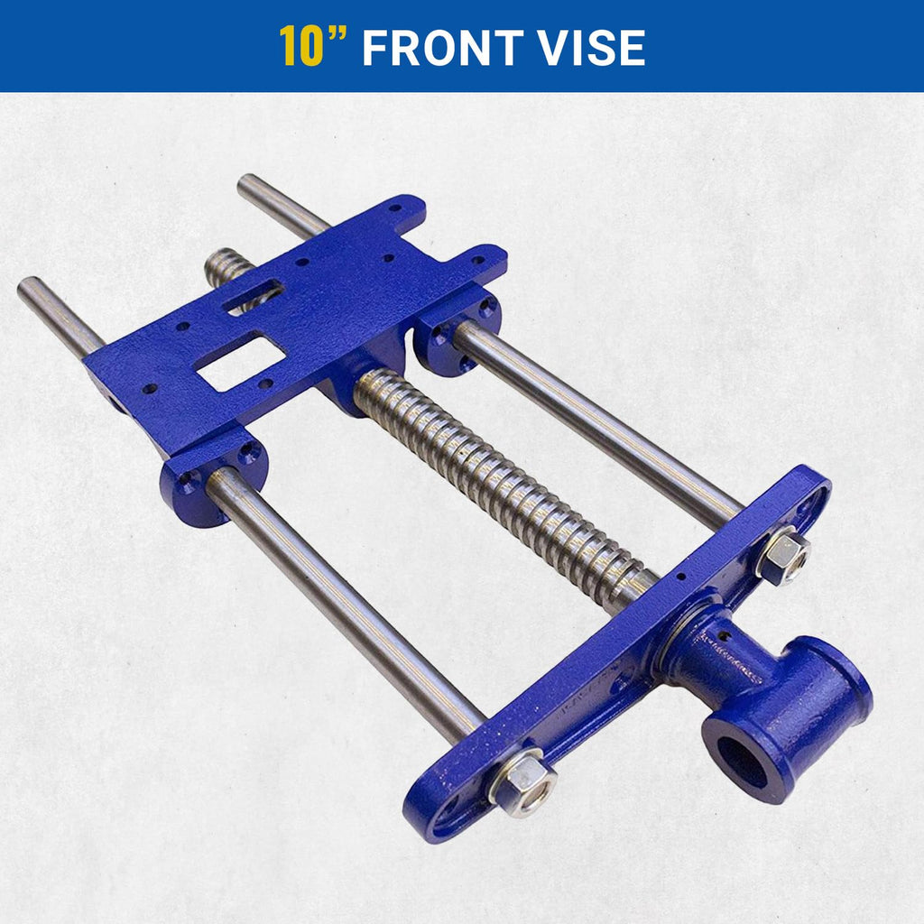 Yost Vises F10WW Woodworker's Vise | Front Vise | 10 Inch Woodworking Tool & POWERTEC 71528 8 inch Workbench Holdfast Woodworking Bench Dog Hole Clamps
