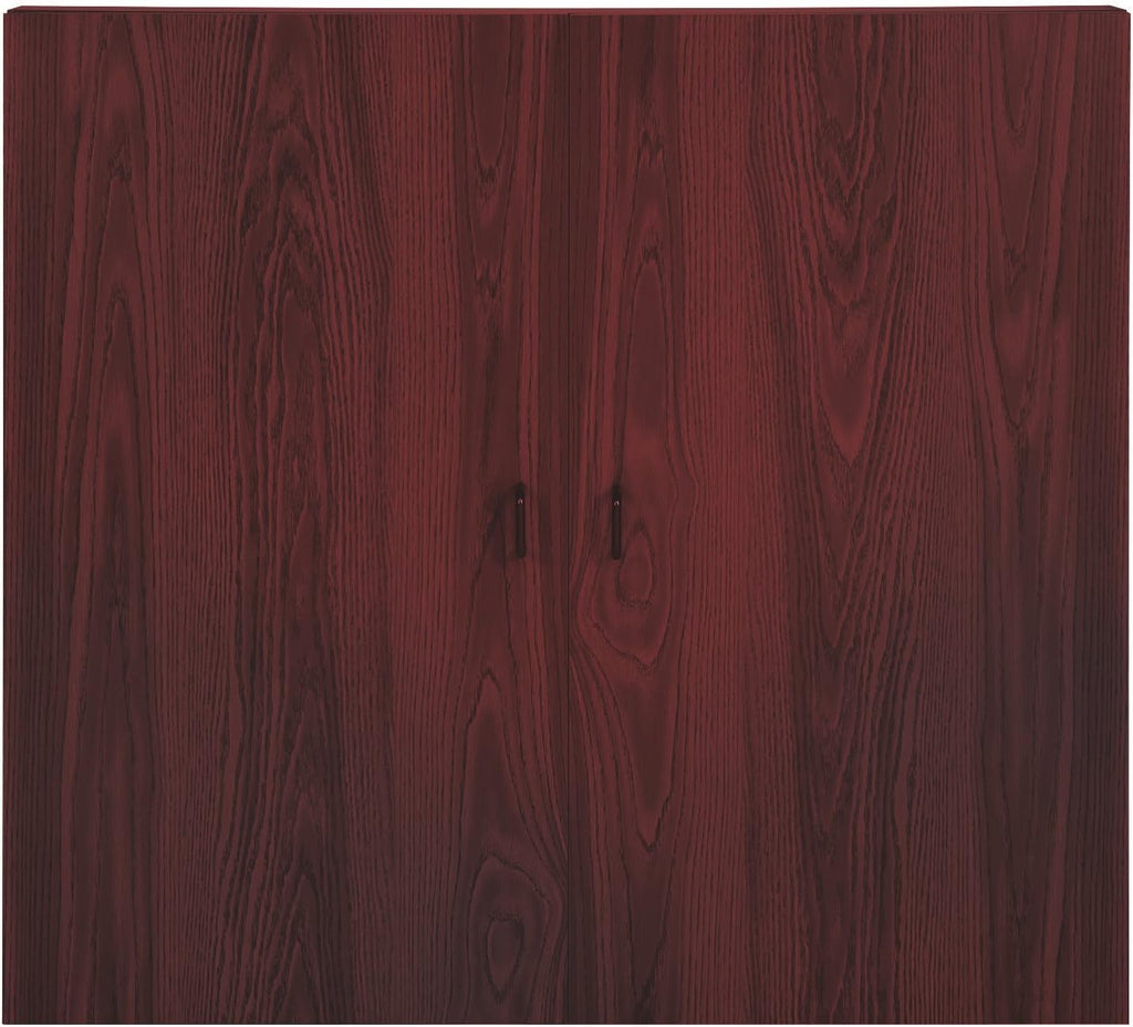 Ghent Conference Cabinet - Porcelain Magnetic Whiteboard w/Cork on Interior of Doors - Mahogany - Made in the USA