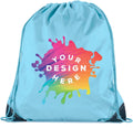 Mato & Hash Full Color Custom Bags With Your Logo | 20PK Promotional Drawstring Backpack - 20PK Baby Blue DTFCA2500