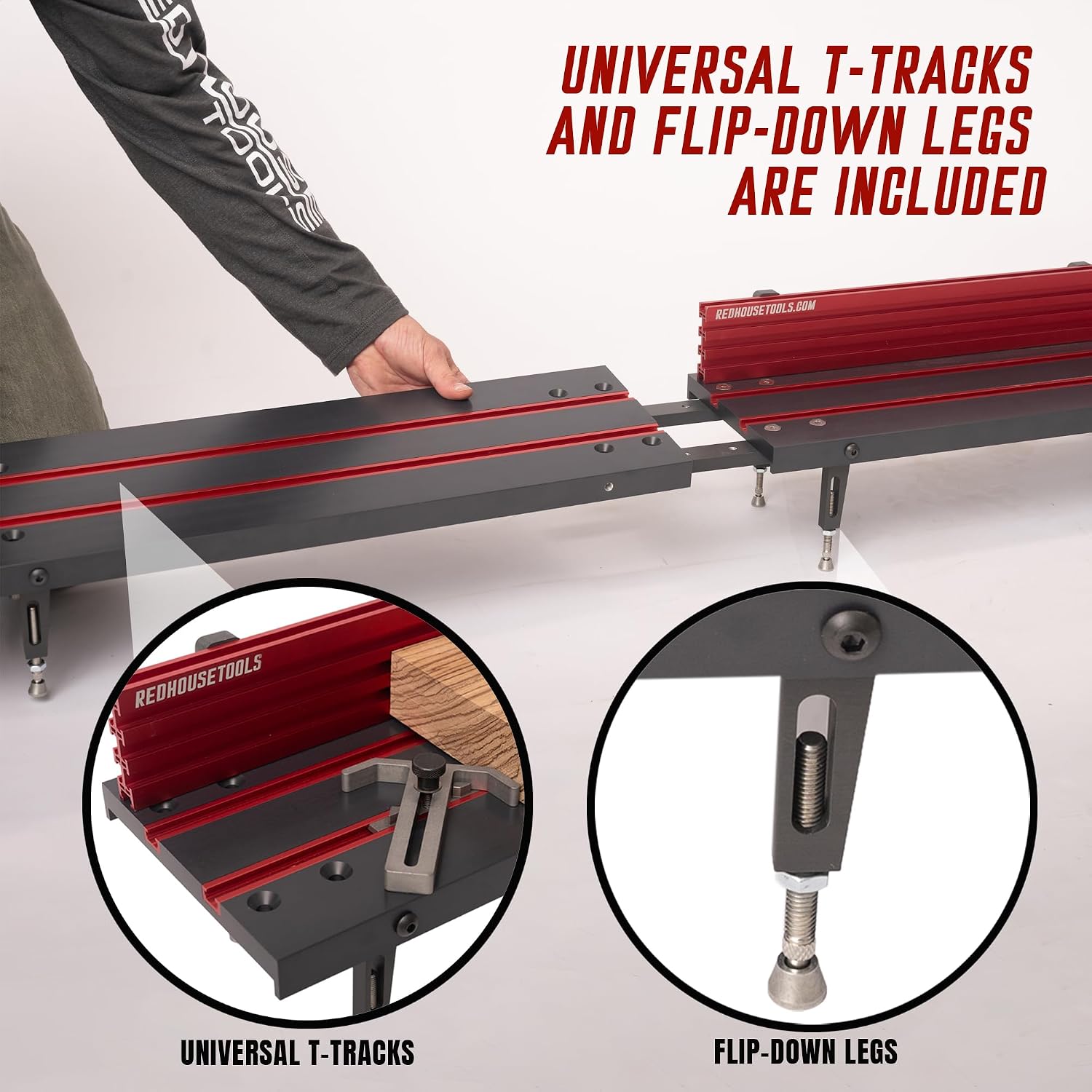 EZ-Wings Extensions - Aluminum T Track Accessories for Woodworking | 24' Extension with T Tracks, Splice Plates, Hardware | Set of 2
