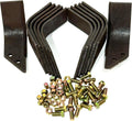 Genuine OEM Barreto Tiller Tine Set 03006-COMP for Old Model E918. E1320H, E1620B (Set of 12 with Nuts and Bolts) Be Sure to Match The Picture With Your Old Tine Before Placing Your Order.