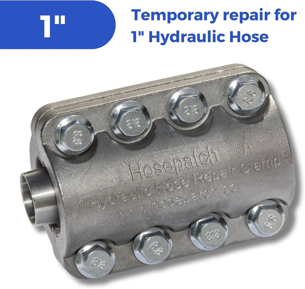 Hydraulic Hose Repair, Clamp Only for Fast Hose Repair, Durable Hose Repair Fittings, Hose Connector Repair, High Pressure Hose Clamps, Hose Patch Clamp - 1'