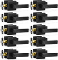 Sopoby 10 Pack Matte Black Door Handles Privacy Door Levers, Keyless Interior Door Knobs Square Door Levers Heavy Duty Door Locks for Bedroom Bathroom, Reversible Flat Levers