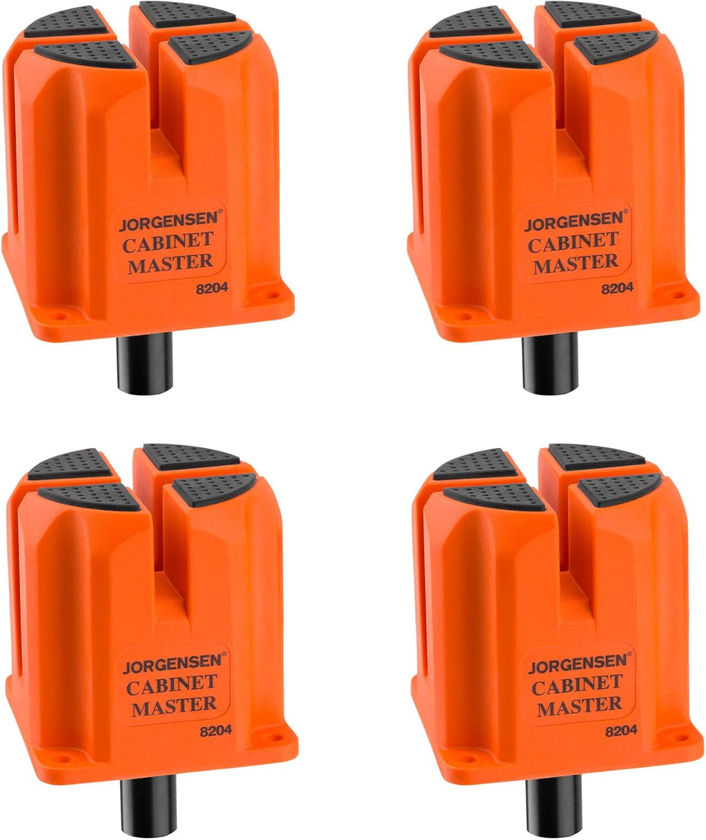 JORGENSEN 36-Inch Parallel Bar Clamp 2-Pack & 3-in-1 Support Block 4-Pack, Heavy-Duty Cabinet Master Clamp for Woodworking Glue-Up, 2200 lbs Force, Quick Release, Spreader Function + Riser Blo