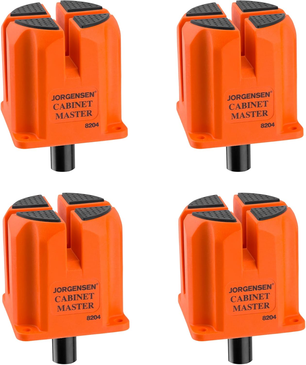 JORGENSEN 36-Inch Parallel Bar Clamp 2-Pack & 3-in-1 Support Block 4-Pack, Heavy-Duty Cabinet Master Clamp for Woodworking Glue-Up, 2200 lbs Force, Quick Release, Spreader Function + Riser Blo