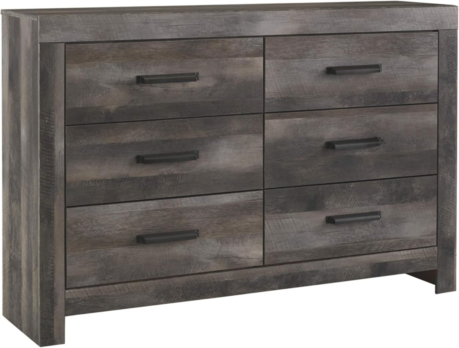 Signature Design by Ashley Wynnlow Rustic 6 Drawer Dresser, Weathered Gray