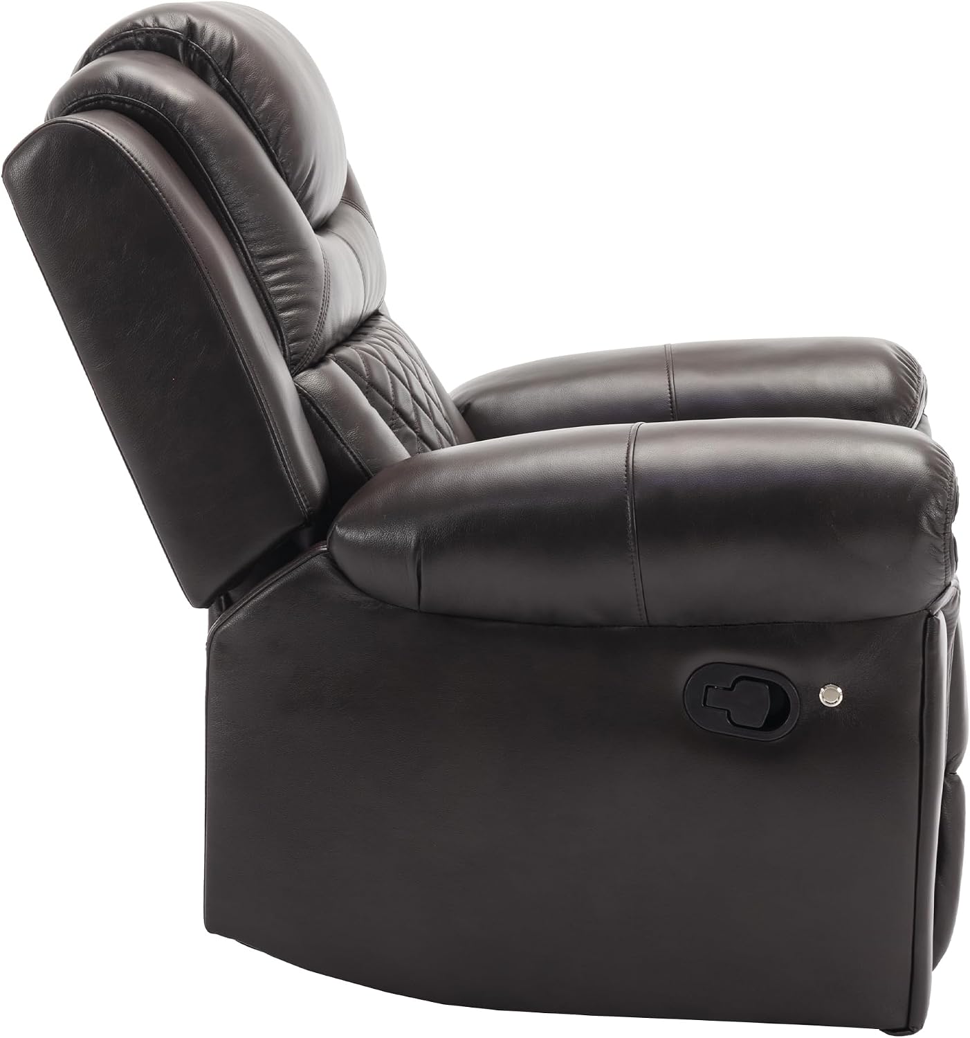 ERYE Manual Recliner Chair with LED Light Strip for Living Room, Bedroom, Manual Reclining Home Theater Seating Armchair, Faux Leather Tufted