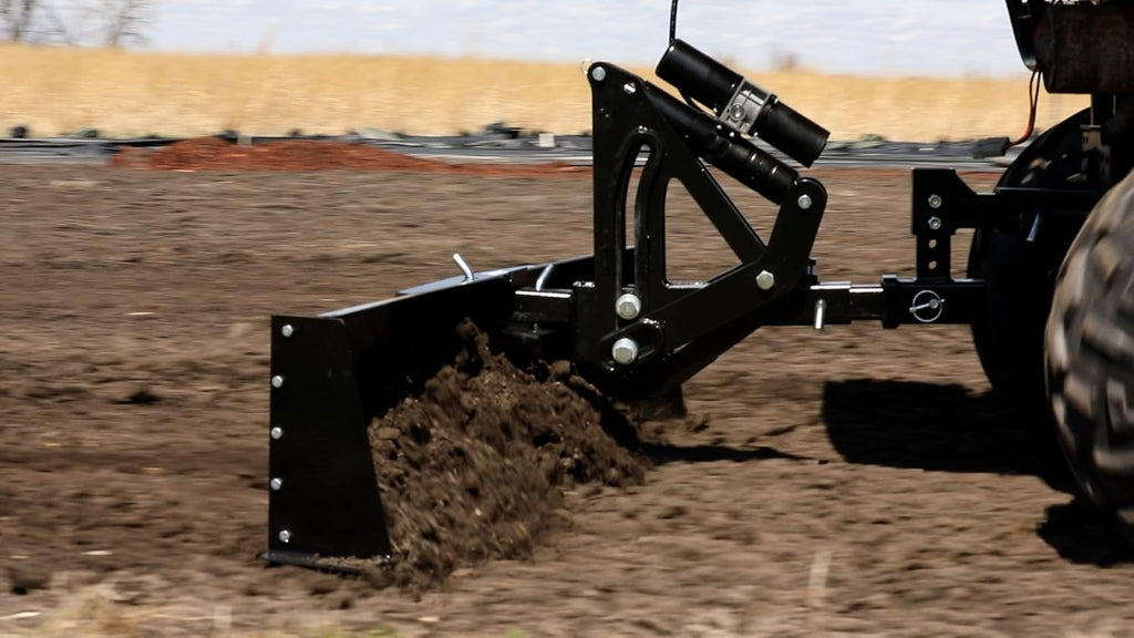 IMPACT IMPLEMENTS® 52' Grading Scraper Blade with Box Ends for ATV, UTV, & Lawn/Garden Tractors. Grade and Level Dirt for Preparing Seed Beds.