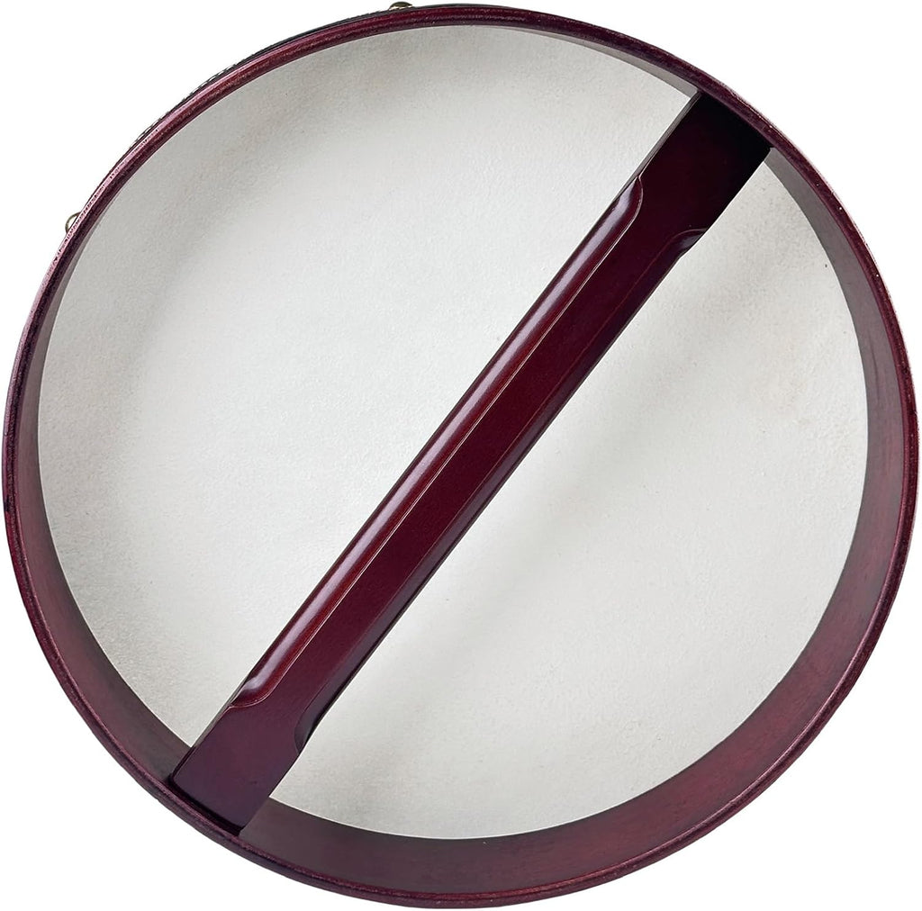 HighLight 14' Bodhran drum Handcrafted Irish Instrument with Goatskin Drumhead, Crisp & Musical Tone, Included Hardwood Mallet (14-inch)