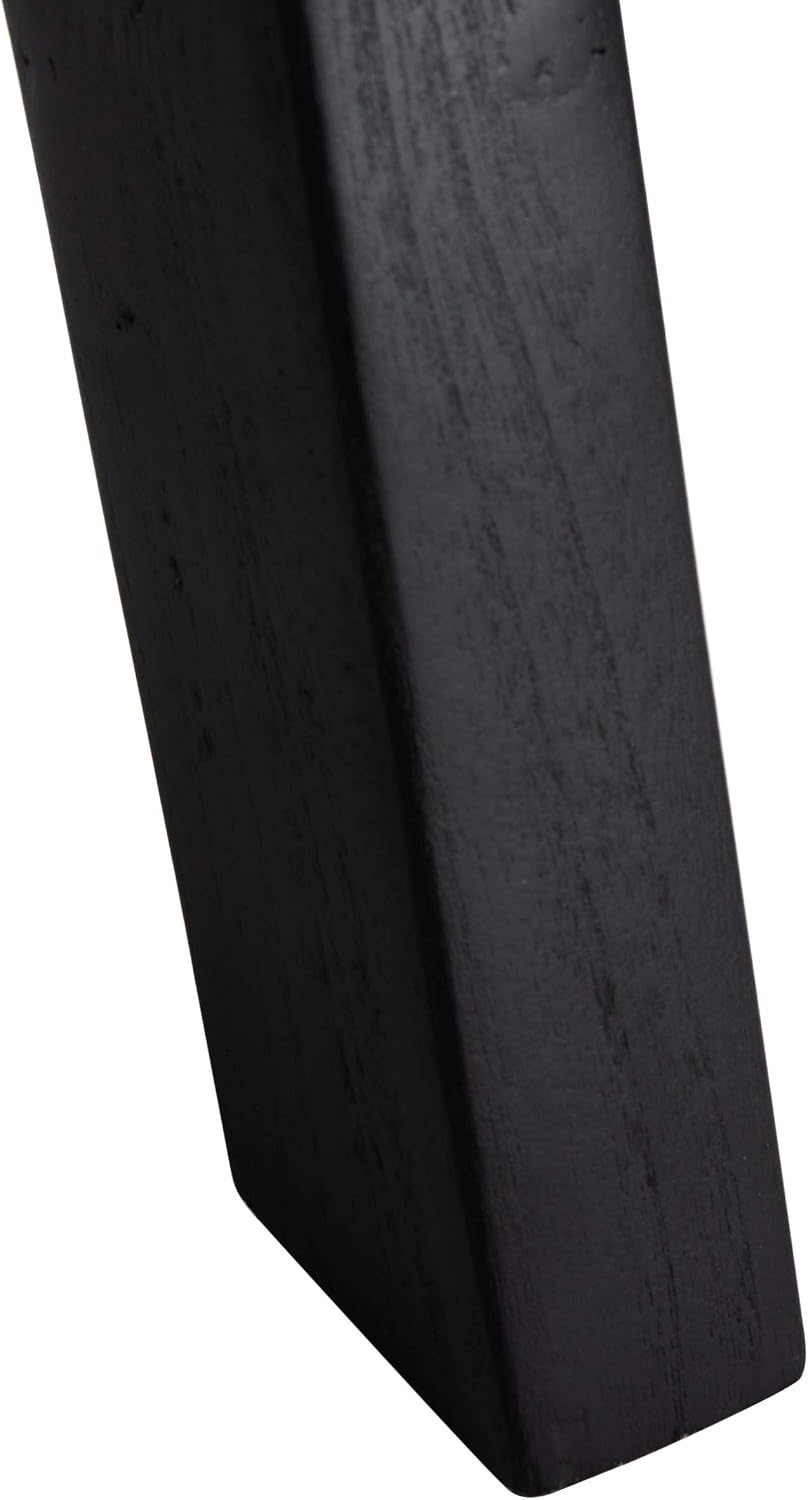 Safavieh Home Luna Black and Black Leather Woven Accent Chair