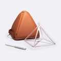 TOPFUND 12 inch Quartz Crystal Singing Pyramid with Synthetic Leather Carrying Case and Quartz Suede Mallet