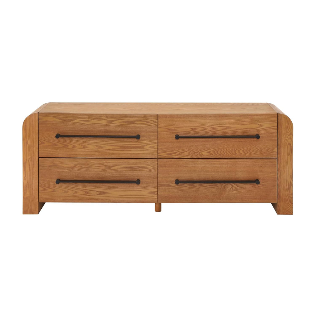 Christopher Knight Home Rulor Modern Sideboard Buffet Cabinet, Wooden Storage Cabinet Organizer, Living Room TV Stand Entertainment Center, Narrow Console Table, Natural