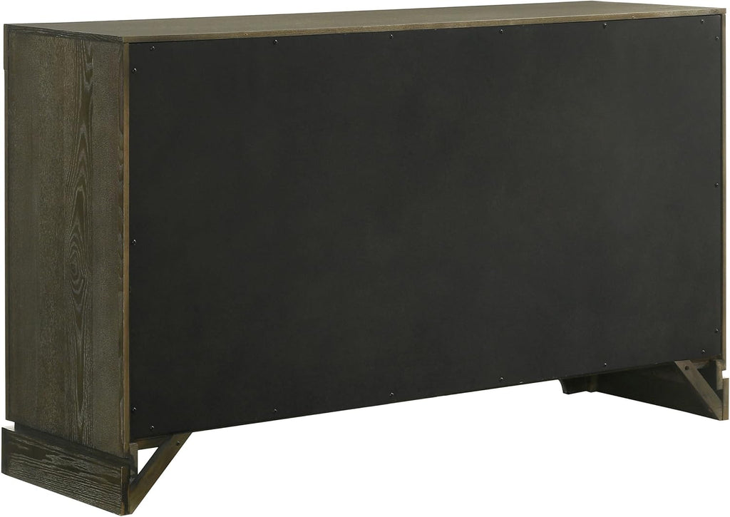 Coaster Home Furnishings - Gran Park - Wood - 6-Drawer Dresser with Brass Knobs, Felt-Lined Top, Rectangular Structure, Ball-Bearing Glides, Modern Classic Style - Bedroom - Dark Cocoa - 224933