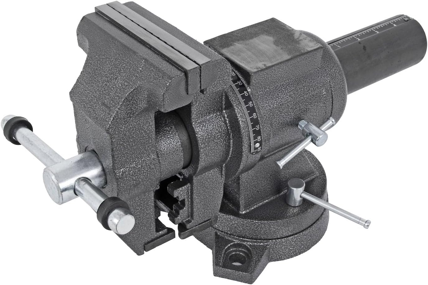 JEGS 805445 Multipurpose Bench Vise 5 in. Jaws 360 degree Dual Lockable Swivel Base