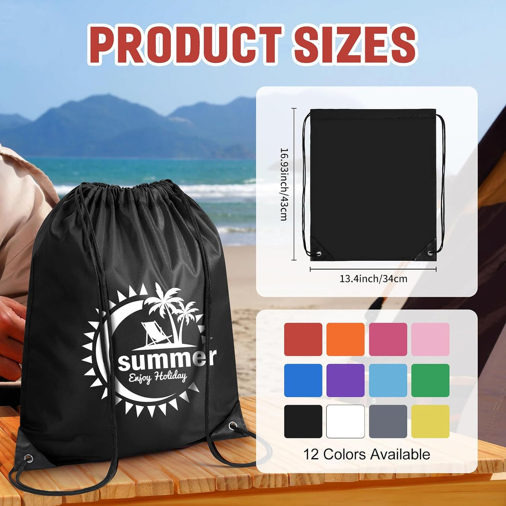 Custom Drawstring Backpack Gym Drawstring Bags 500 Packs Personalized Draw String Backpack with Your Logo Image Text Customized SackPack Bags for Sports Traveling Gym Swimming Yoga Daily Use