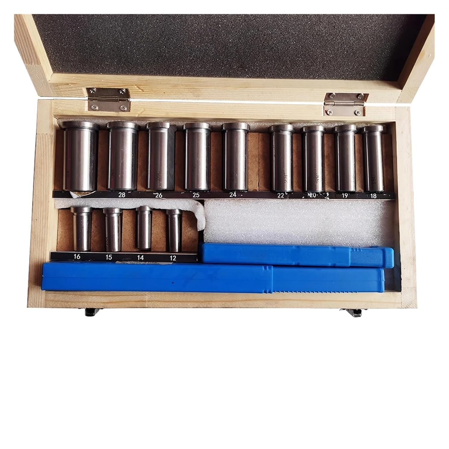 Keyway Broach, 22pcs Set Broaching Tool Bushing Shim Set, Metric System 12-30 Keyway Tool Knife for CNC Machine for Metalworking, Lathe