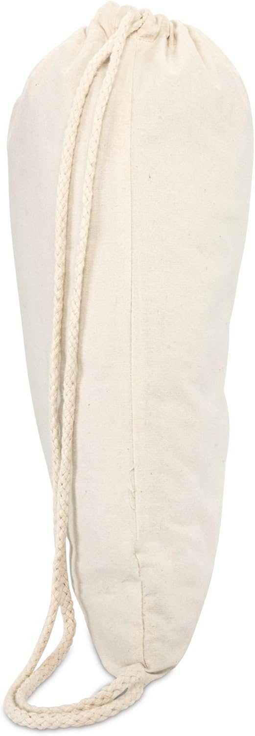 DALIX Cotton Drawstring Backpack Laundry Bags Bulk 50 Pack Mens Womens Natural