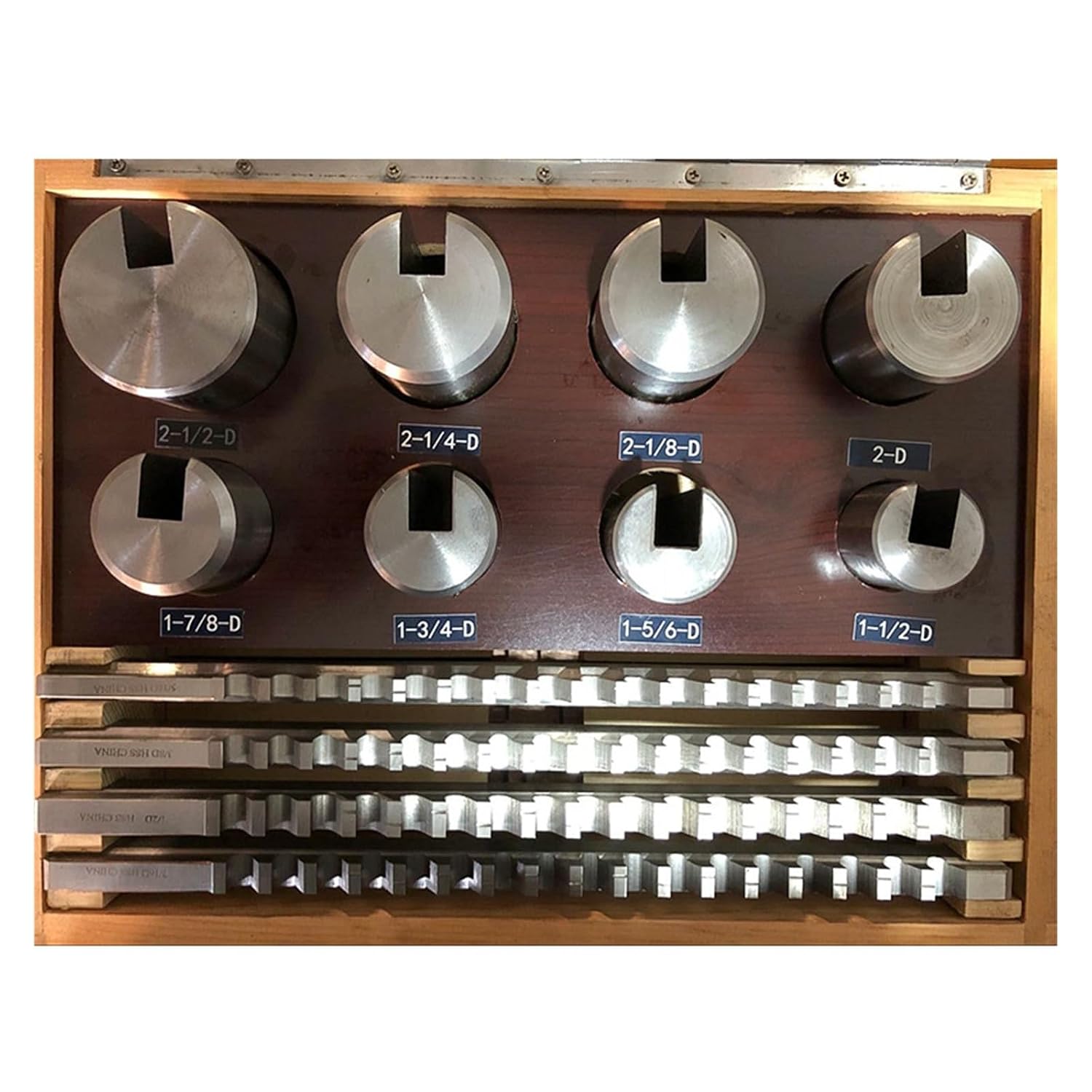 22PCS Push-Type Keyway Broach Set Inch Sized High Speed Steel Keyway Cutting Tool for CNC Lathe Heat Resistance