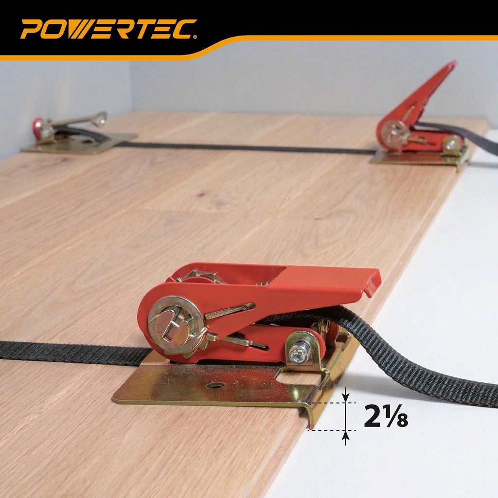 POWERTEC 71102 Wood Flooring Strap Clamp w/ 13 Foot Nylon Strap (Pack of 6)