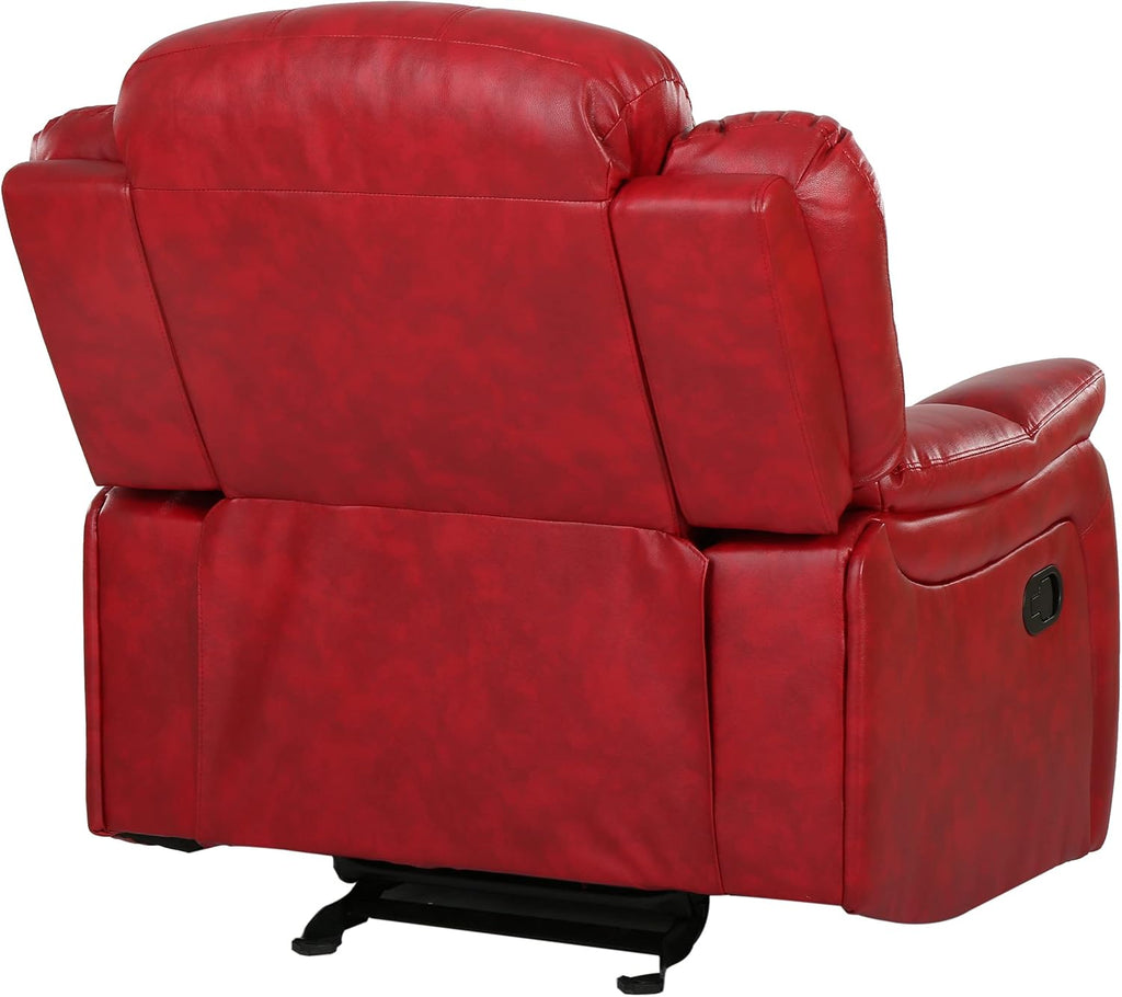 Christopher Knight Home Hawthorne Glider Recliner, Leather, Oxblood Red