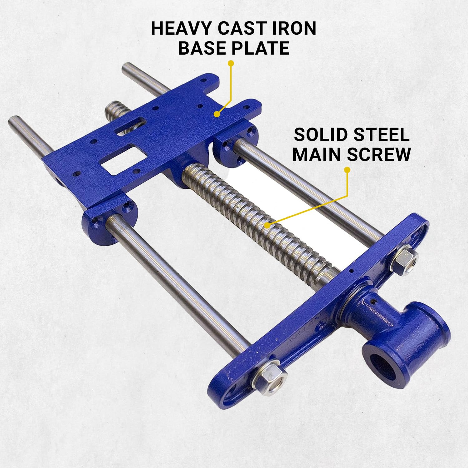 Yost Vises F10WW Woodworker's Vise | Front Vise | 10 Inch Woodworking Tool & POWERTEC 71528 8 inch Workbench Holdfast Woodworking Bench Dog Hole Clamps