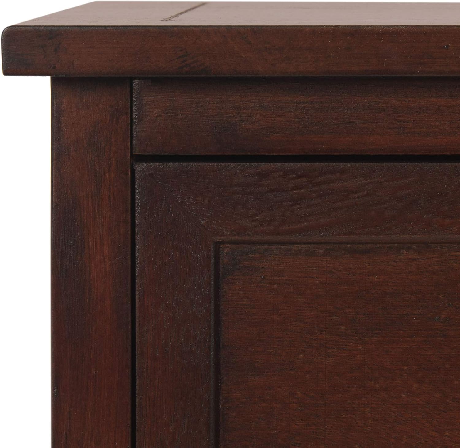 SAFAVIEH Furniture - Herman 2-Drawer Storage Unit - Dark Cherry - Solid Wood - Classic Storage Design - Ideal for Living Room, Entryway, Home Office, 29'W x 13'D x 27.5'H - Fully Assembled (AMH5702D)